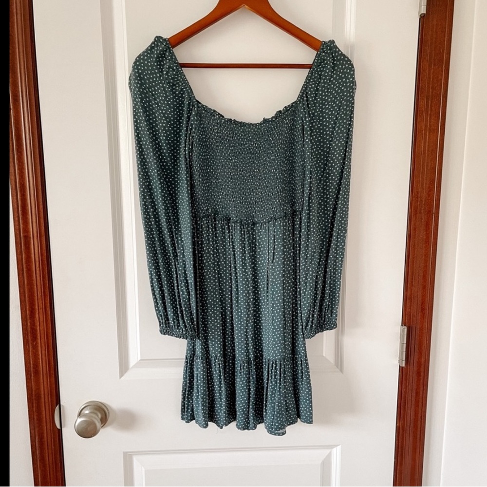 PacSun LA Hearts Long Sleeve Smocked Bodice Mini Dress - Picture 7 of 8